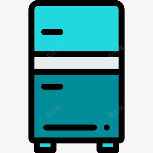 冰箱家庭和生活8线性颜色图标svg_新图网 https://ixintu.com 冰箱 家庭和生活8 线性颜色