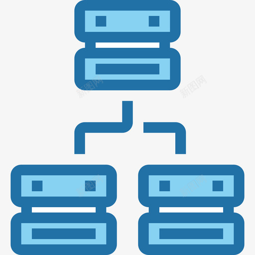 服务器网络和数据库4蓝色图标svg_新图网 https://ixintu.com 服务器 网络和数据库4 蓝色