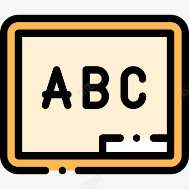 Abc返校35线性颜色图标图标
