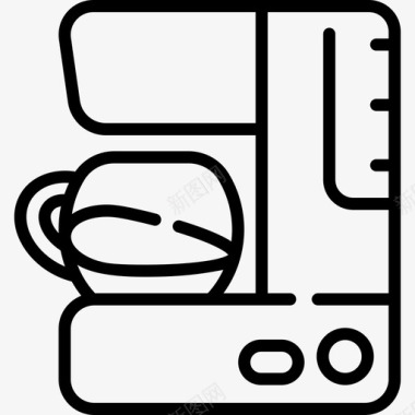 咖啡烹饪31线性图标图标