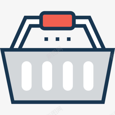 购物篮购物和商业20线性颜色图标图标
