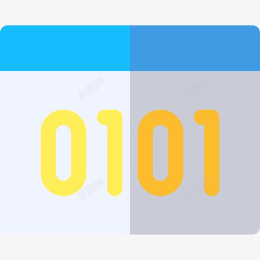 二进制代码机器人8平面图标svg_新图网 https://ixintu.com 二进制代码 平面 机器人8