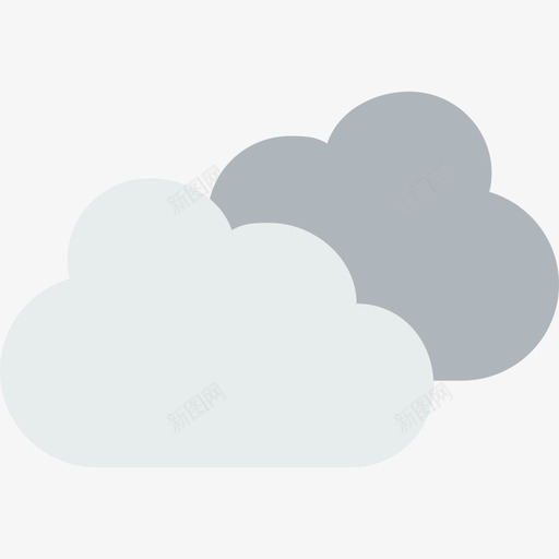 云层天气141平坦图标svg_新图网 https://ixintu.com 云层 天气141 平坦
