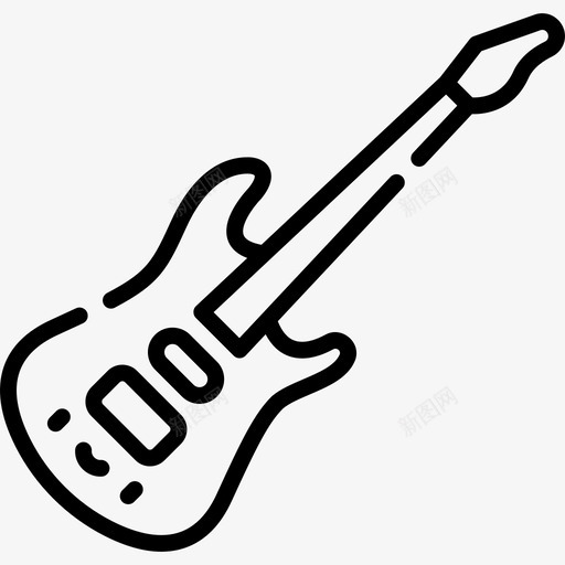 电吉他音乐商店8线性图标svg_新图网 https://ixintu.com 电吉他 线性 音乐商店8