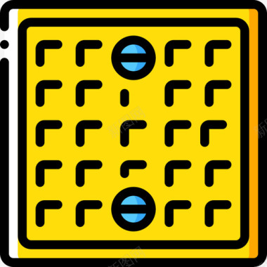排水沟44号结构黄色图标图标