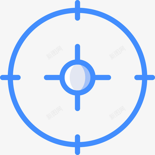 目标基础14蓝色图标svg_新图网 https://ixintu.com 基础14 目标 蓝色
