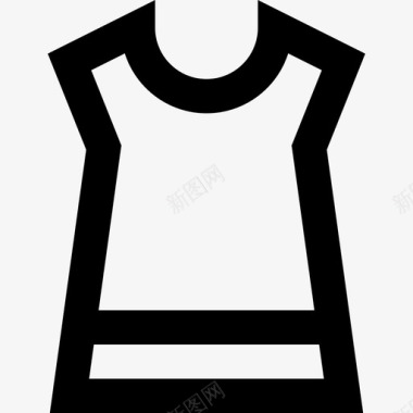 连衣裙衣服76直线型图标图标