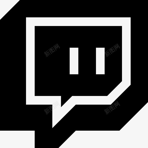 Twitch社交媒体50填充图标svg_新图网 https://ixintu.com Twitch 填充 社交媒体50