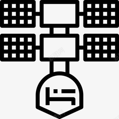 太空旅馆44号空间直线型图标图标