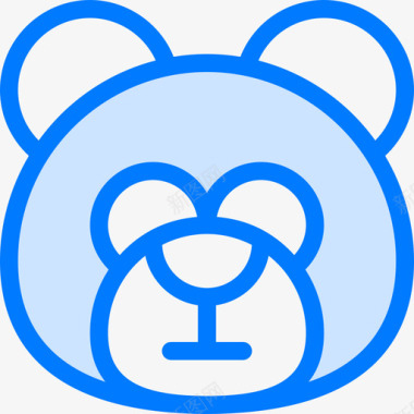 熊俄罗斯蓝色图标图标