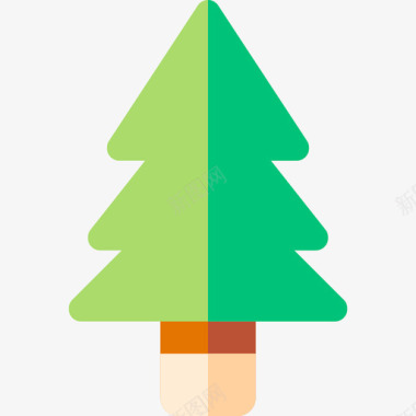 圣诞树冬季11平坦图标图标