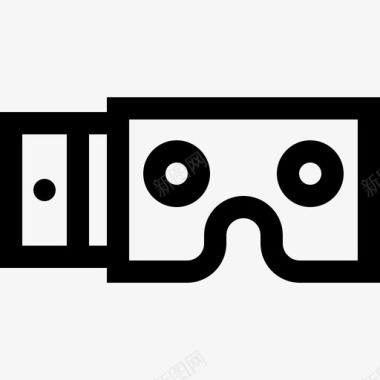 虚拟现实眼镜360视图9线性图标图标