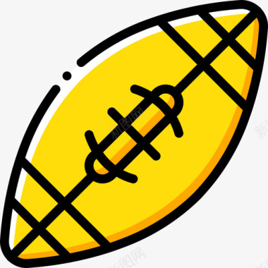 美式足球休闲14黄色图标图标