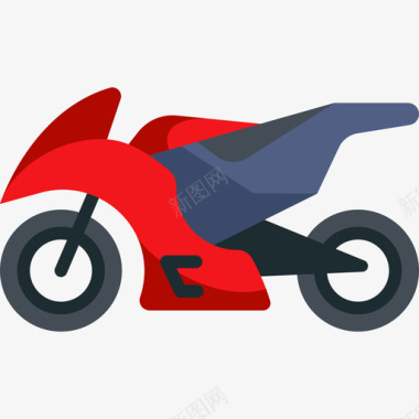 摩托车旅行地点表情符号2扁平图标图标
