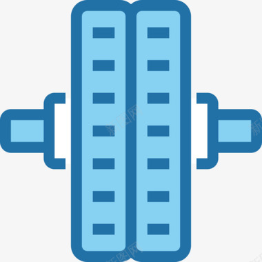 滚轮健身和健康2蓝色图标图标