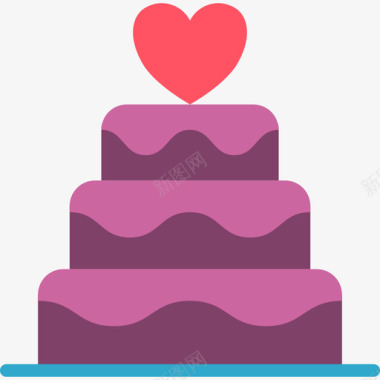 蛋糕103号婚礼平的图标图标