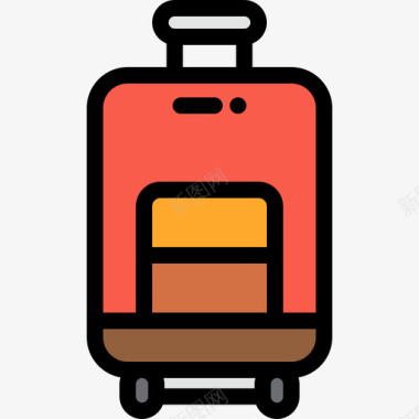 航空行李8线型颜色图标图标