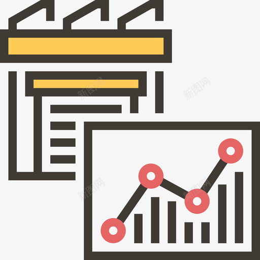 仓库工厂元素黄影图标svg_新图网 https://ixintu.com 仓库 工厂元素 黄影