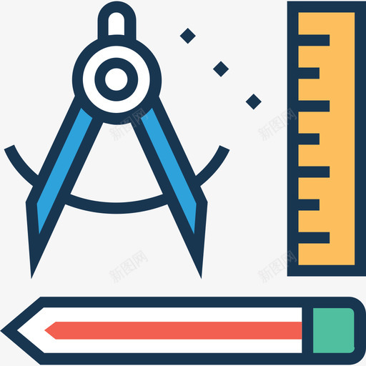 指南针网页和开发12线颜色图标svg_新图网 https://ixintu.com 指南针 线颜色 网页设计和开发12