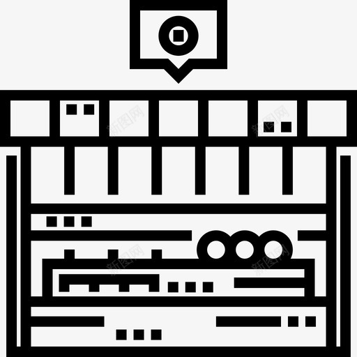 摊位中世纪25直线型图标svg_新图网 https://ixintu.com 中世纪25 摊位 直线型