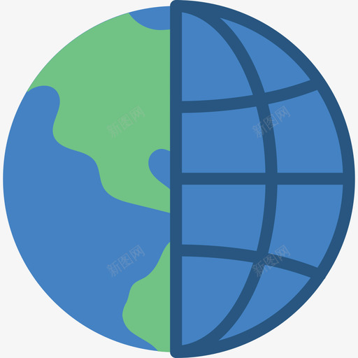 地球仪联系我们26平的图标svg_新图网 https://ixintu.com 地球仪 平的 联系我们26