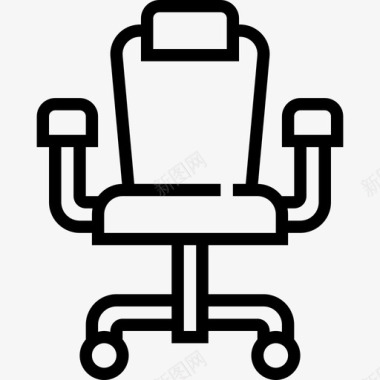 办公椅商务必备直线型图标图标