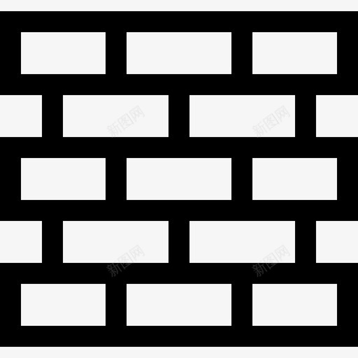 砖墙建筑10线性图标svg_新图网 https://ixintu.com 建筑10 砖墙 线性