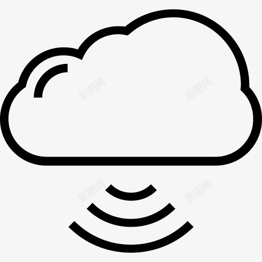 云计算网络与通信2线性图标svg_新图网 https://ixintu.com 云计算 线性 网络与通信2