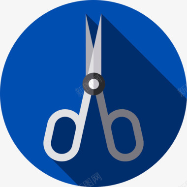 剪刀卫生常规7扁平图标图标