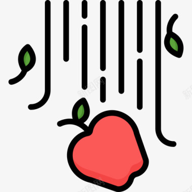 苹果返校42线性颜色图标图标