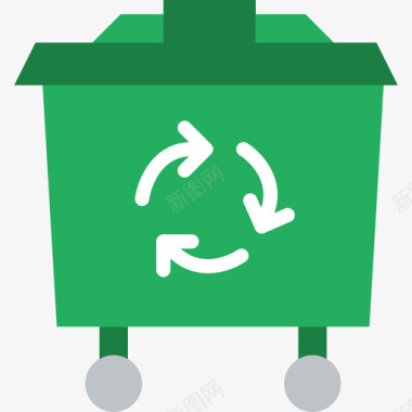 回收箱生态64扁平图标图标