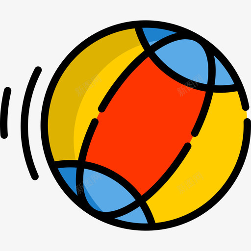 沙滩球夏季11线性颜色图标svg_新图网 https://ixintu.com 夏季11 沙滩球 线性颜色
