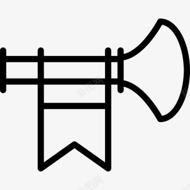 喇叭中世纪8直纹图标图标