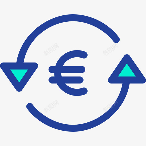 欧元银行和金融15线性颜色图标svg_新图网 https://ixintu.com 欧元 线性颜色 银行和金融15