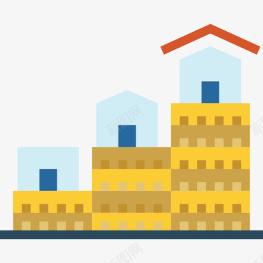 住宅房地产64公寓图标图标