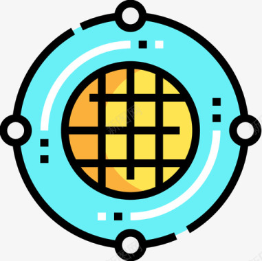网络互联网技术4线颜色图标图标