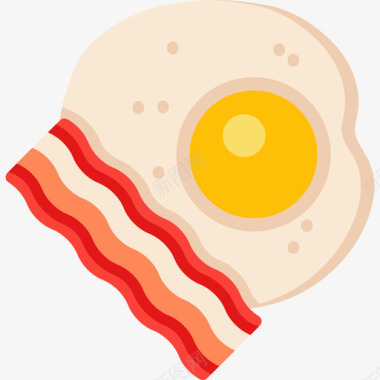 鸡蛋和熏肉早餐3无糖图标图标