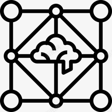 网络数字经济2线性图标图标