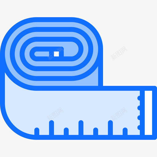 卷尺工艺4蓝色图标svg_新图网 https://ixintu.com 卷尺 工艺4 蓝色