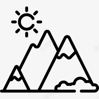 山野营73直线图标图标