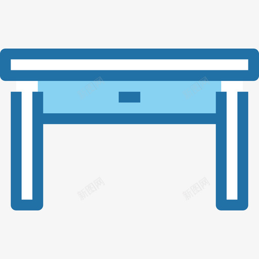 桌子家具25蓝色图标svg_新图网 https://ixintu.com 家具25 桌子 蓝色