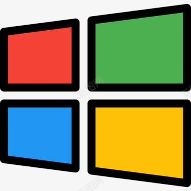 窗口徽标和品牌2线性颜色图标图标