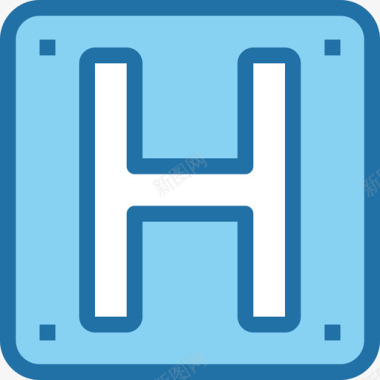 医院医疗保健6蓝色图标图标