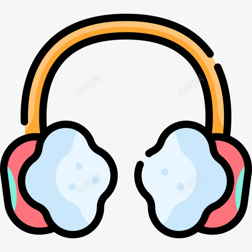 耳罩冬季7线性颜色图标svg_新图网 https://ixintu.com 冬季7 线性颜色 耳罩