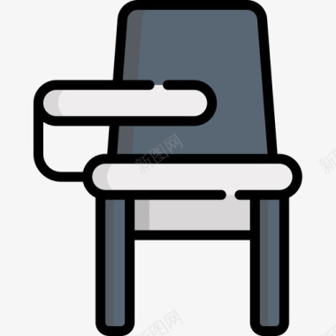 桌椅返校47线性颜色图标图标