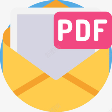 Pdf电子邮件17平面图图标图标