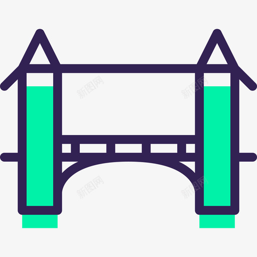 伦敦桥旅游51号绿影图标svg_新图网 https://ixintu.com 伦敦桥 旅游51号 绿影