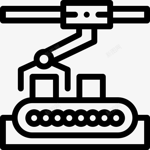 输送机工业过程15线性图标svg_新图网 https://ixintu.com 工业过程15 线性 输送机