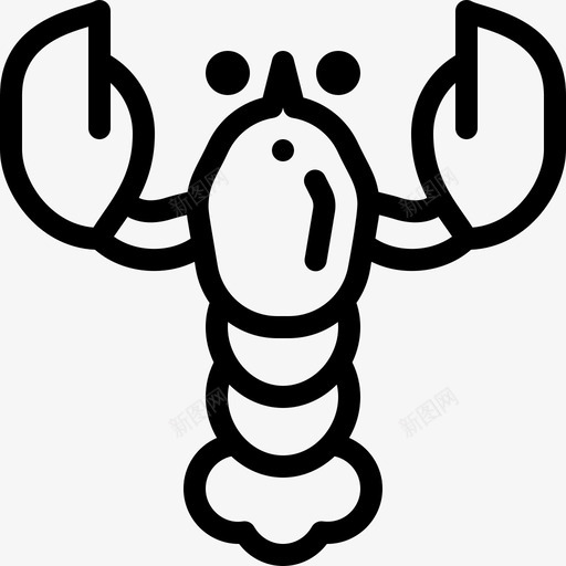 龙虾海洋生物23直系图标svg_新图网 https://ixintu.com 海洋生物23 直系 龙虾