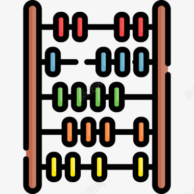 算盘返校42线颜色图标图标